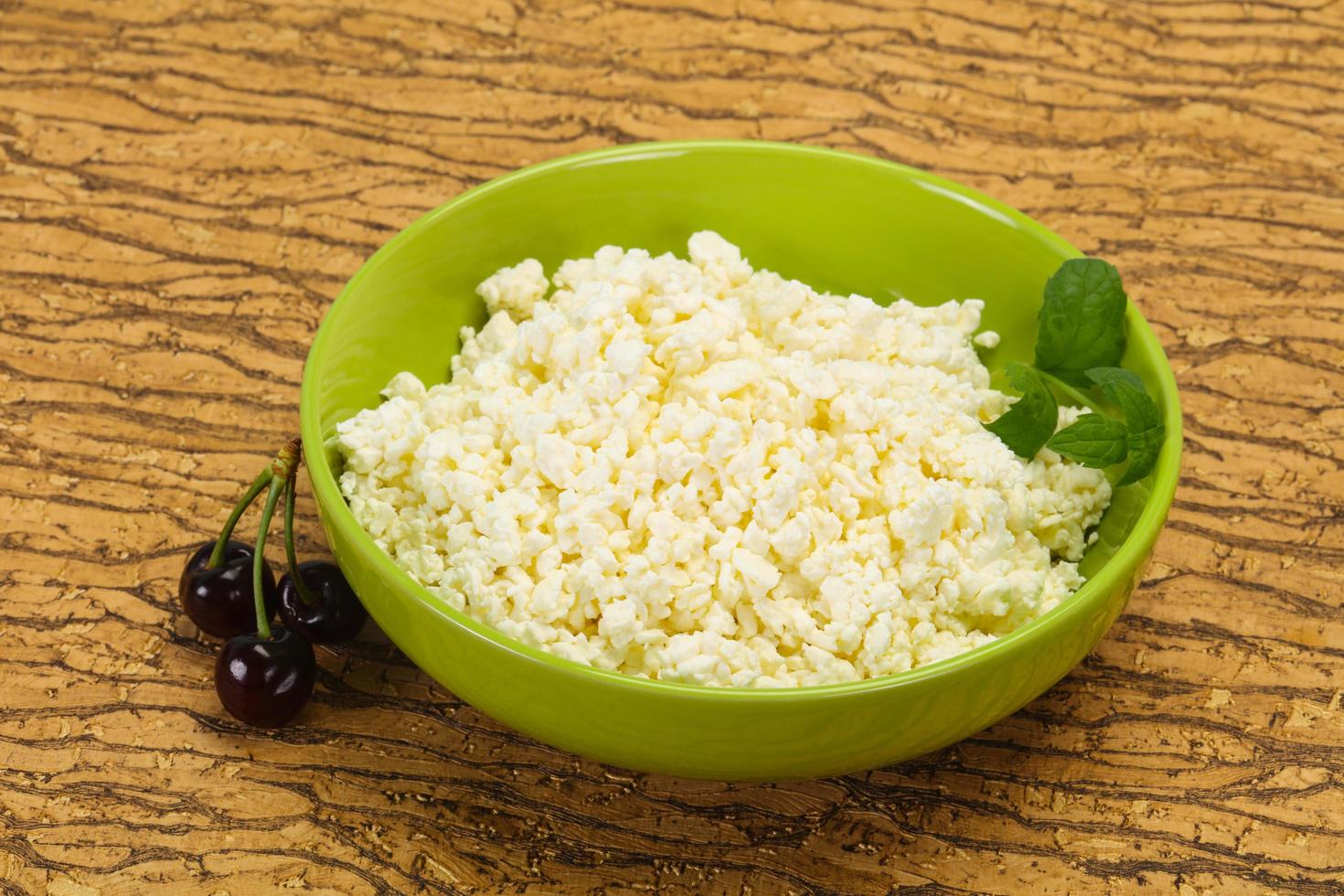 Fresh tasty curd in the bowl photo
