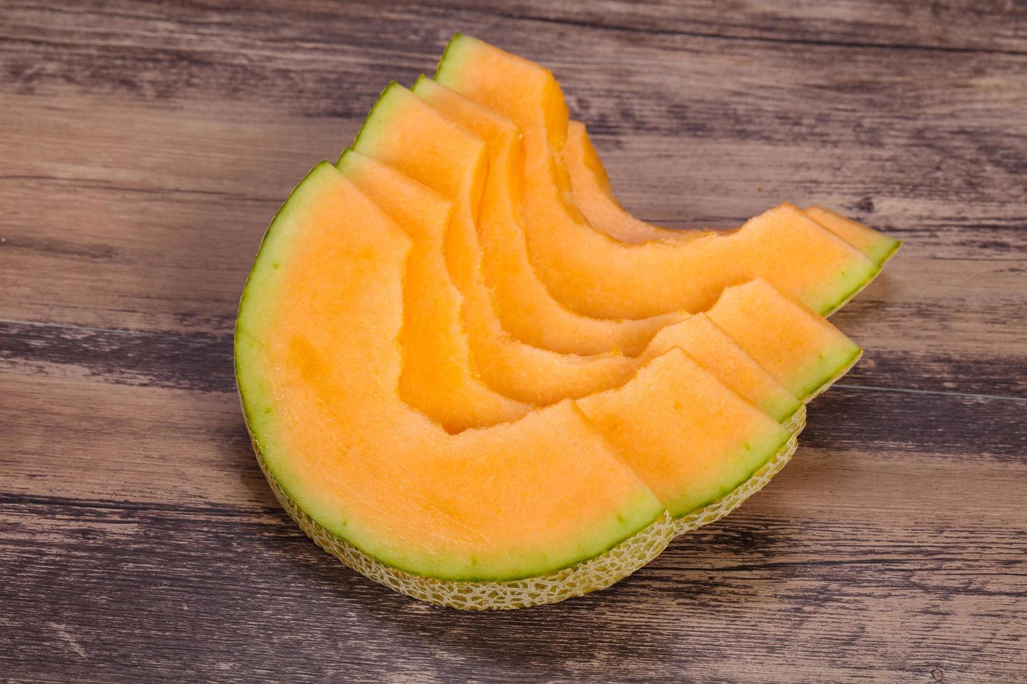 Sliced tasty sweet sliced melon photo