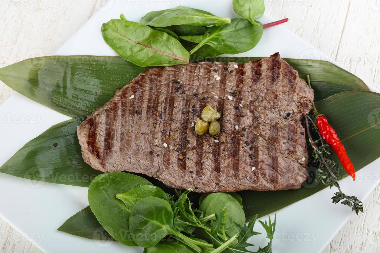 Grilled beef steak photo