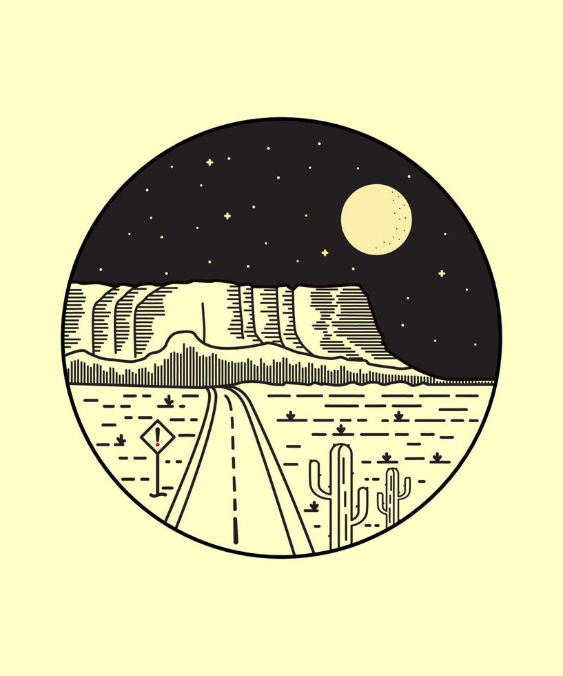 hill and road landscapes, line art, vector illustrations, badges, pins, t-shirt art,