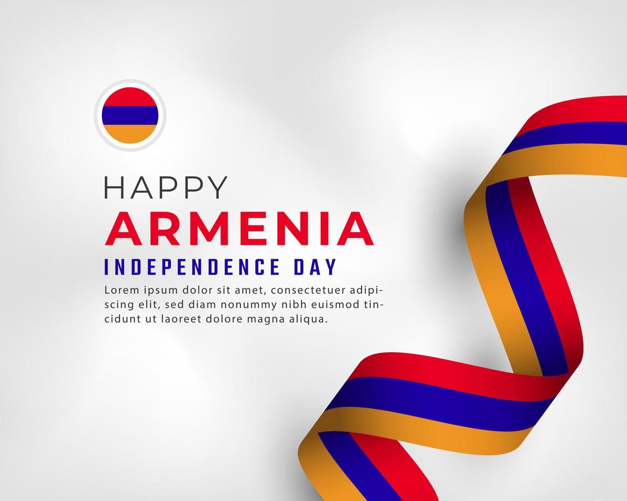 feliz día de la independencia de armenia 21 de septiembre celebración vector diseño ilustración. plantilla para poster, pancarta, publicidad, tarjeta de felicitación o elemento de diseño de impresión