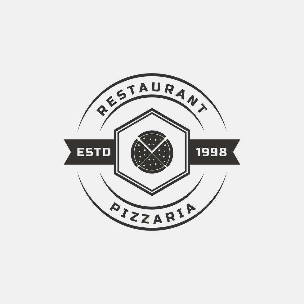 Vintage Retro Badge Fast Food Restaurant Label Design Element vector