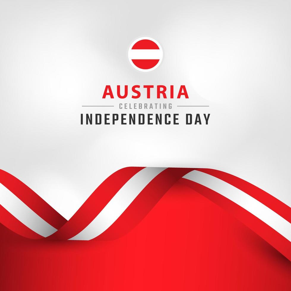 Happy Austria Independence Day October 26th Celebration Vector Design Illustration. Template for Poster, Banner, Advertising, Greeting Card or Print Design Element