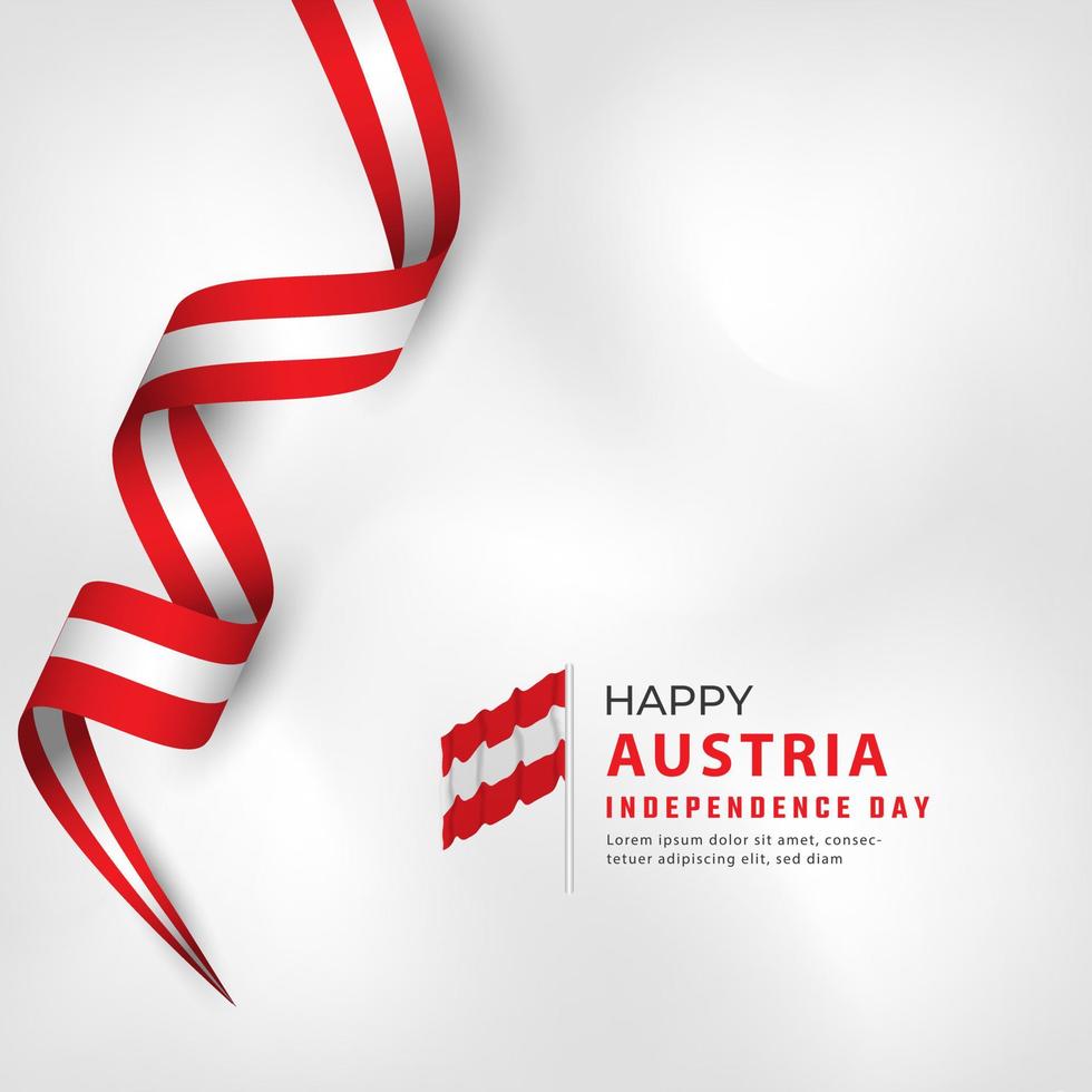 Happy Austria Independence Day October 26th Celebration Vector Design Illustration. Template for Poster, Banner, Advertising, Greeting Card or Print Design Element
