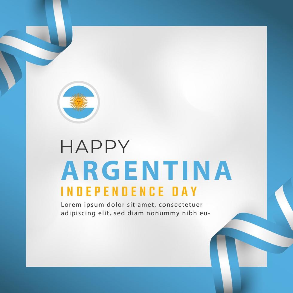 feliz día de la independencia argentina 9 de julio celebración vector diseño ilustración. plantilla para poster, pancarta, publicidad, tarjeta de felicitación o elemento de diseño de impresión