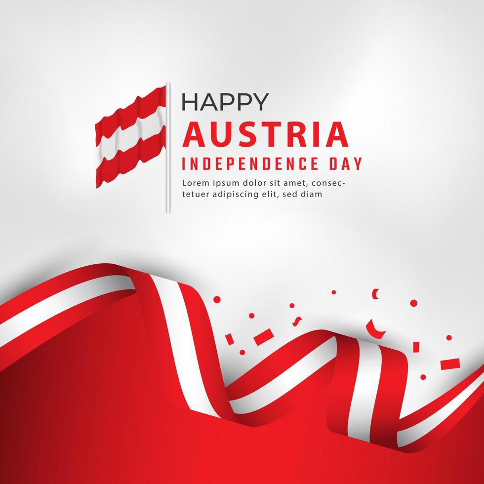 Happy Austria Independence Day October 26th Celebration Vector Design Illustration. Template for Poster, Banner, Advertising, Greeting Card or Print Design Element