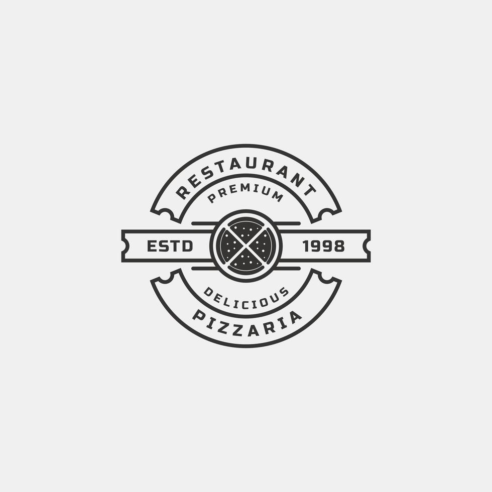 elemento de diseño de etiqueta de restaurante de comida rápida de insignia retro vintage vector