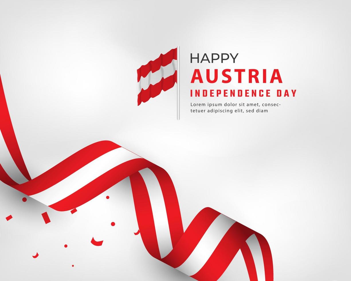 Happy Austria Independence Day October 26th Celebration Vector Design Illustration. Template for Poster, Banner, Advertising, Greeting Card or Print Design Element