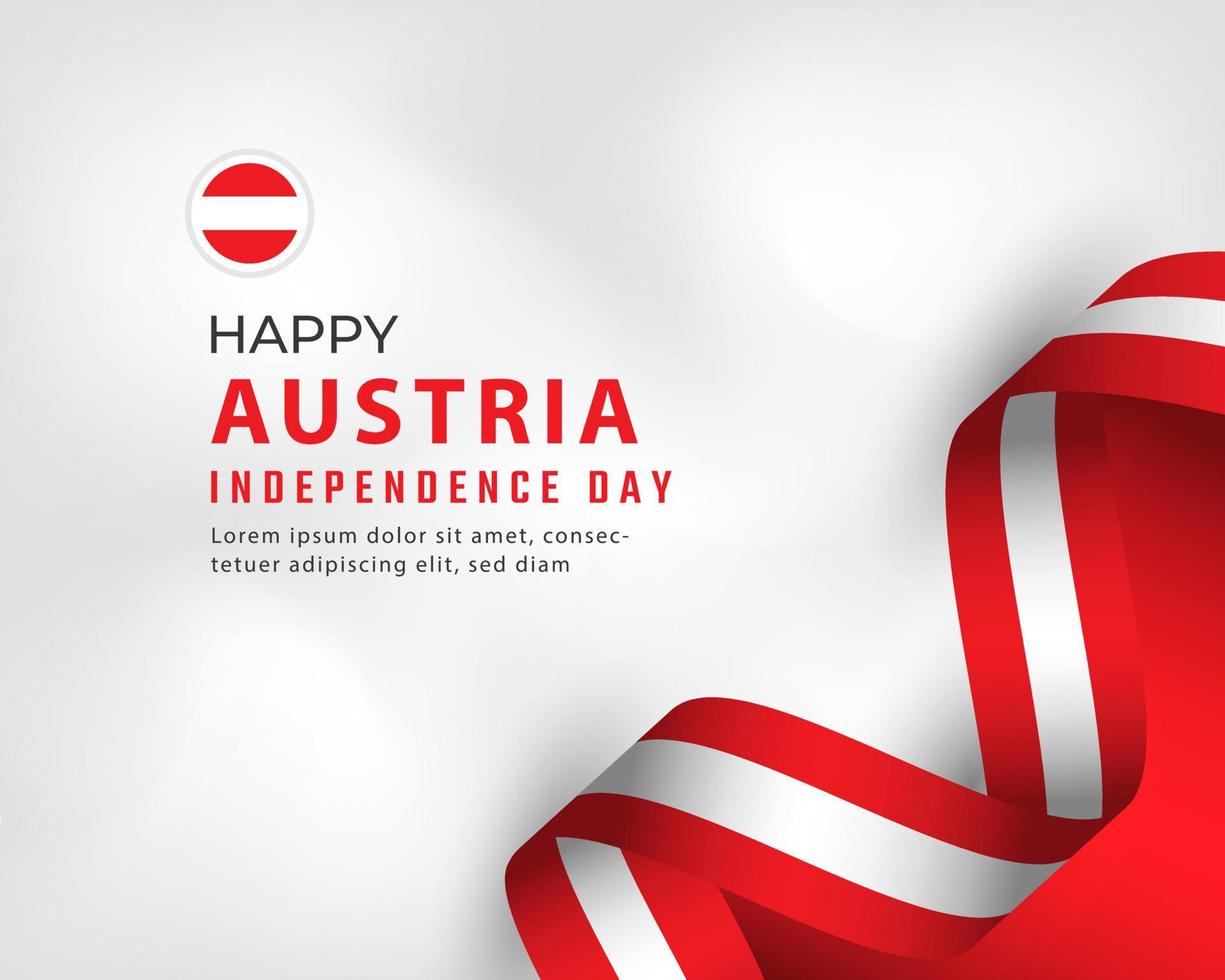 Happy Austria Independence Day October 26th Celebration Vector Design Illustration. Template for Poster, Banner, Advertising, Greeting Card or Print Design Element