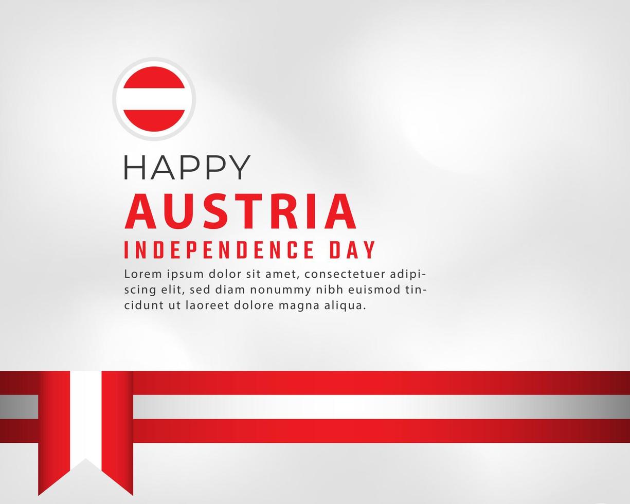 Happy Austria Independence Day October 26th Celebration Vector Design Illustration. Template for Poster, Banner, Advertising, Greeting Card or Print Design Element