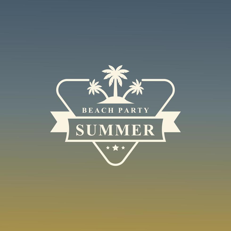 Vintage Retro Badge Summer Holidays Label Typography Logo Templates for Greeting Cards, Posters and Apparel Design vector