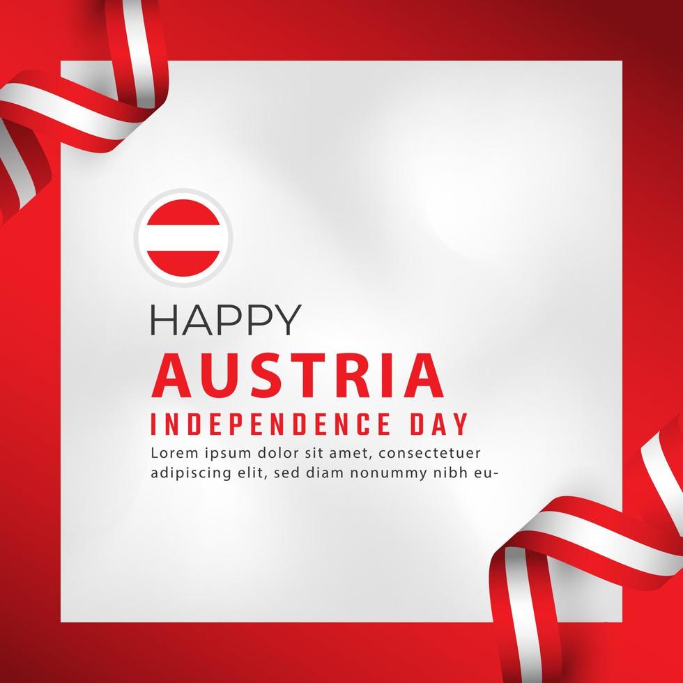 Happy Austria Independence Day October 26th Celebration Vector Design Illustration. Template for Poster, Banner, Advertising, Greeting Card or Print Design Element