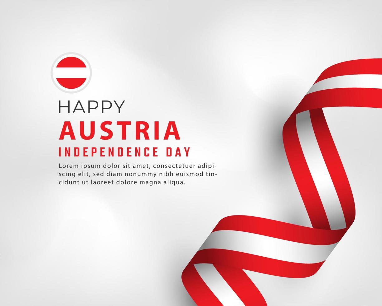 Happy Austria Independence Day October 26th Celebration Vector Design Illustration. Template for Poster, Banner, Advertising, Greeting Card or Print Design Element