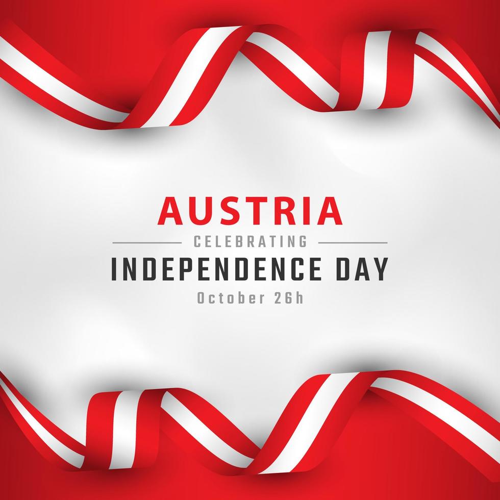 Happy Austria Independence Day October 26th Celebration Vector Design Illustration. Template for Poster, Banner, Advertising, Greeting Card or Print Design Element