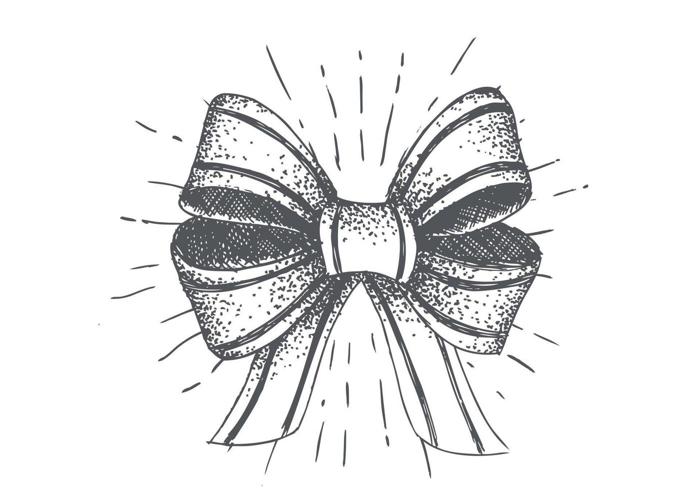 Bow hand drawn illustrations. vector