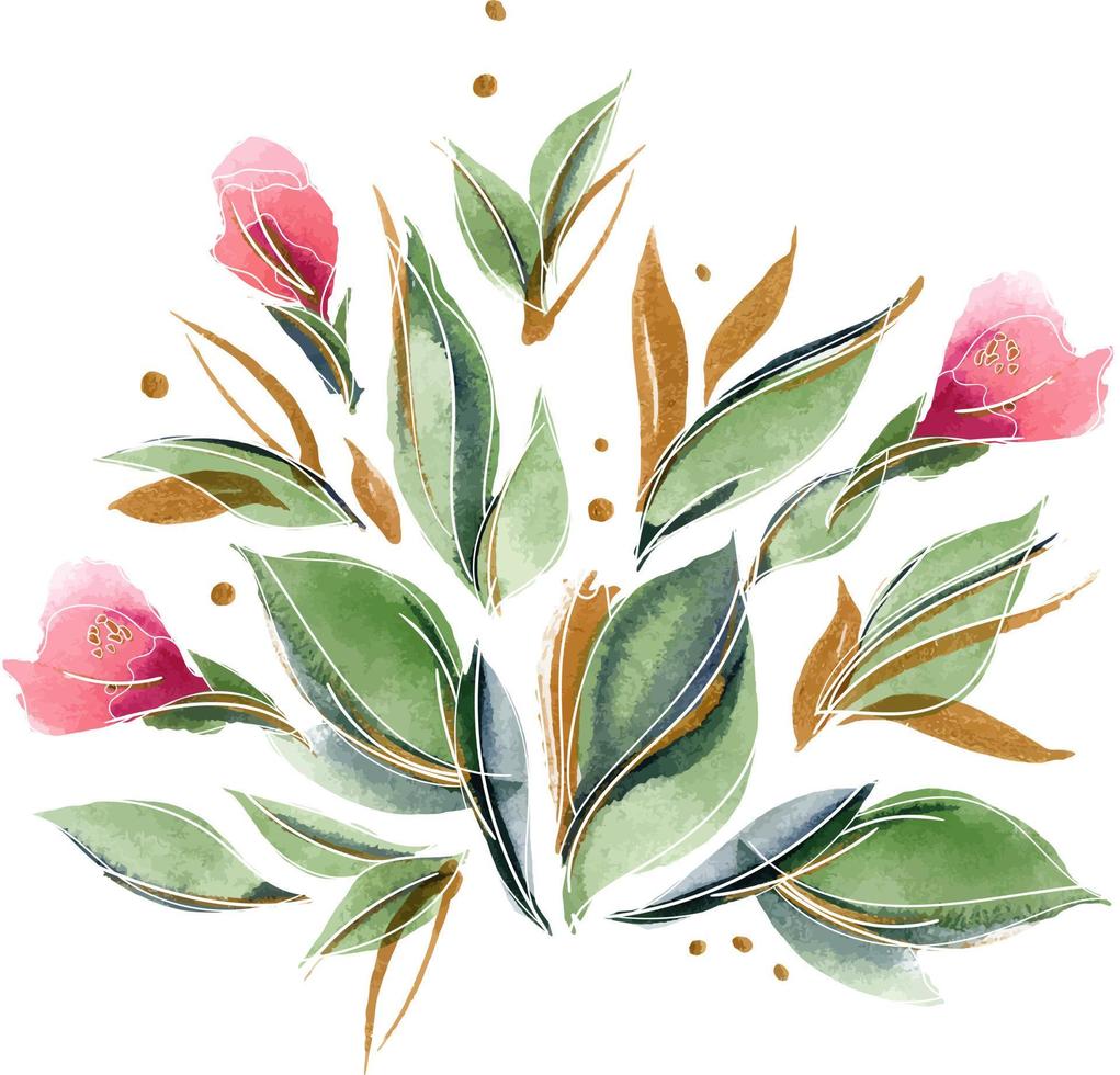 Pink Roses bouquet vector