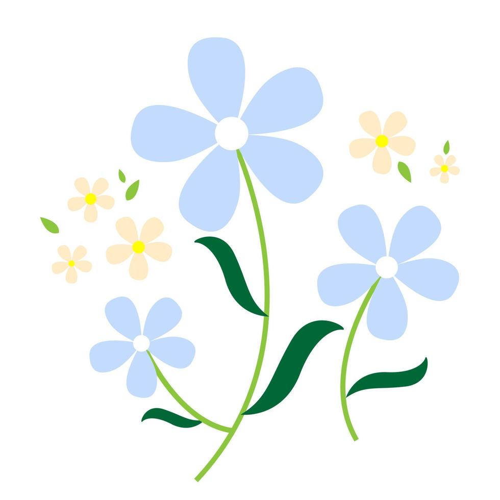 vector drawing and line  flower