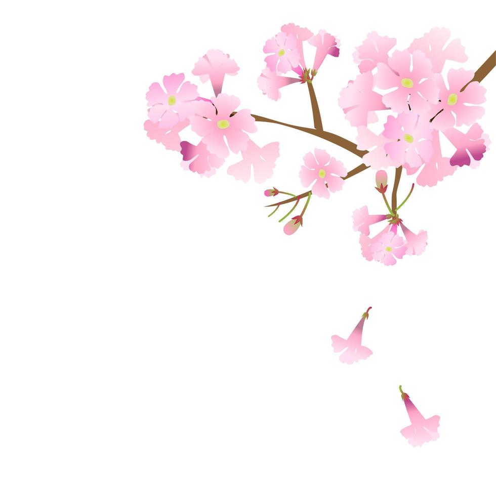 vector pink trumpet flower