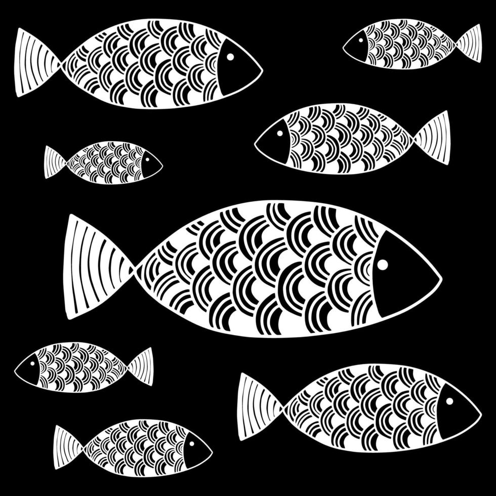 dibujo de peces vectoriales vector