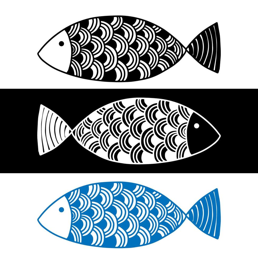vector drawing fish