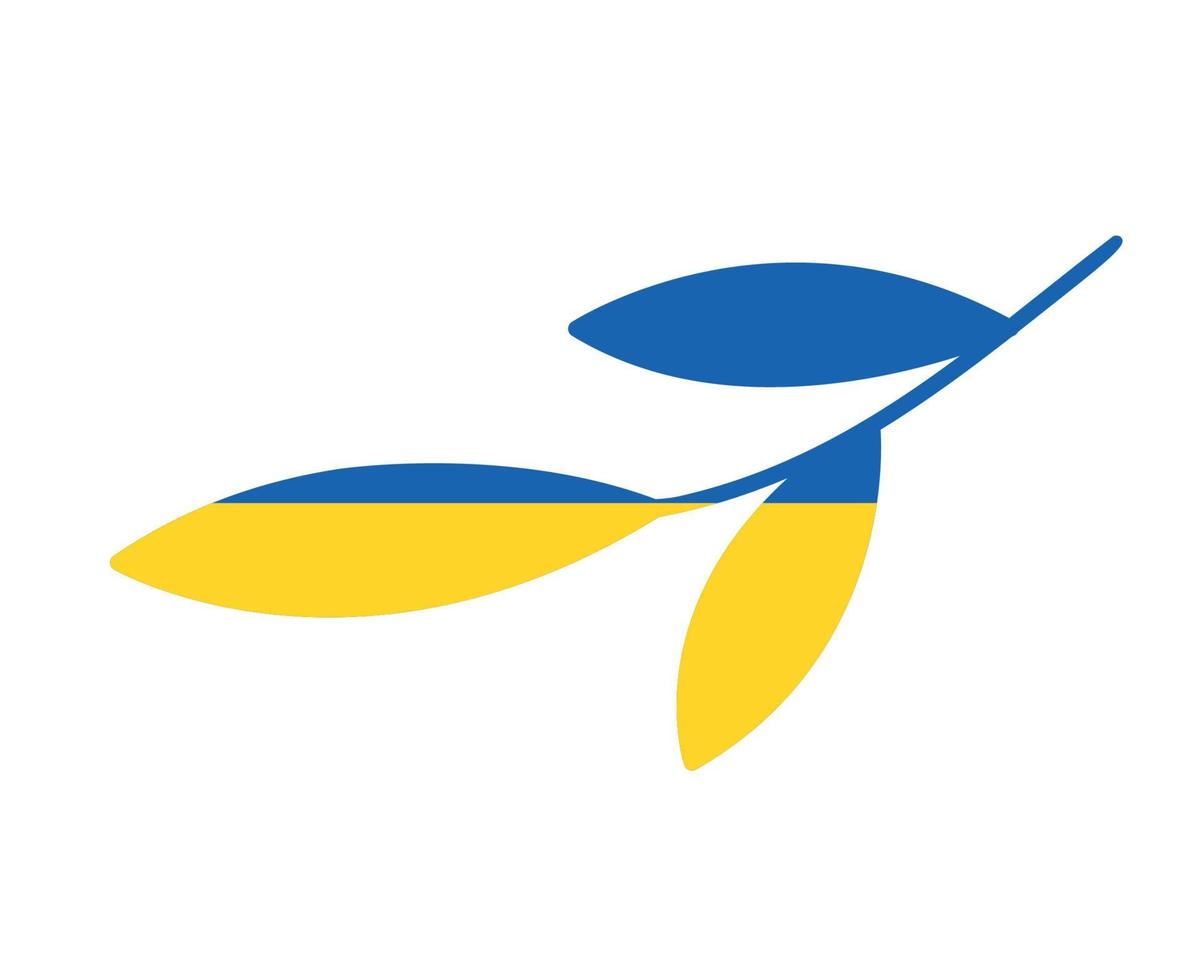 ucrania símbolo bandera emblema nacional europa abstracto vector ilustración diseño