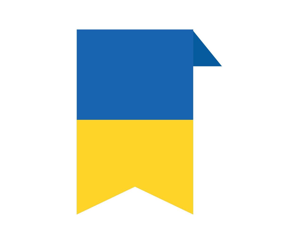 Ribbon Ukraine Emblem Flag Symbol Design National Europe Vector Abstract illustration