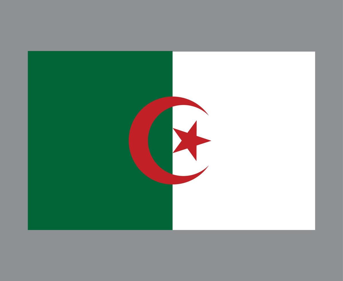 Algeria Flag National Africa Emblem Symbol Icon Vector Illustration Abstract Design Element
