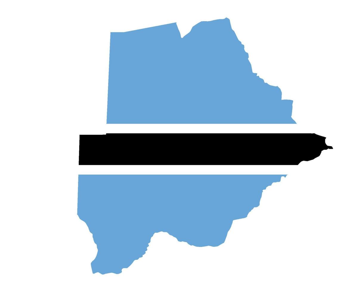 Botswana Flag National Africa Emblem Map Icon Vector Illustration Abstract Design Element
