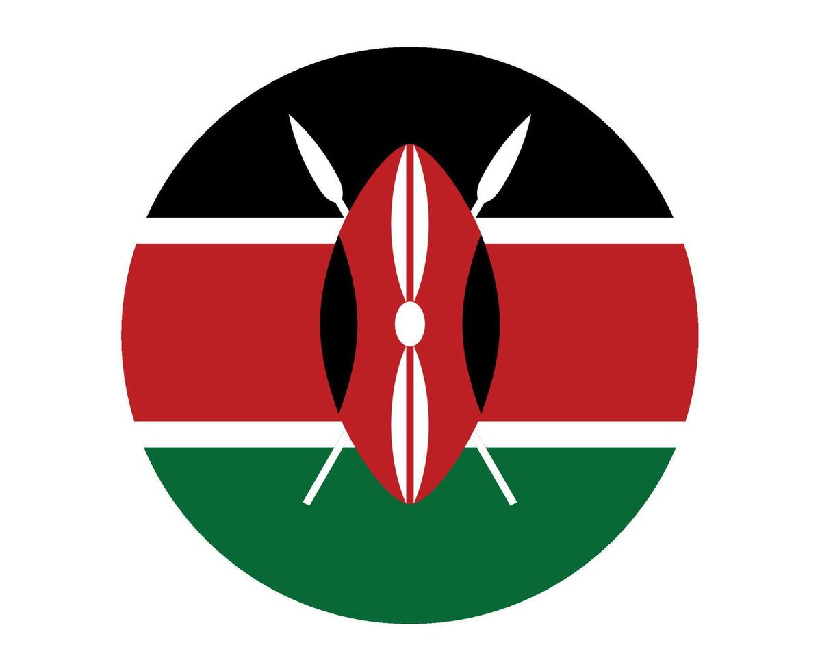 Kenya Flag National Africa Emblem Icon Vector Illustration Abstract Design Element