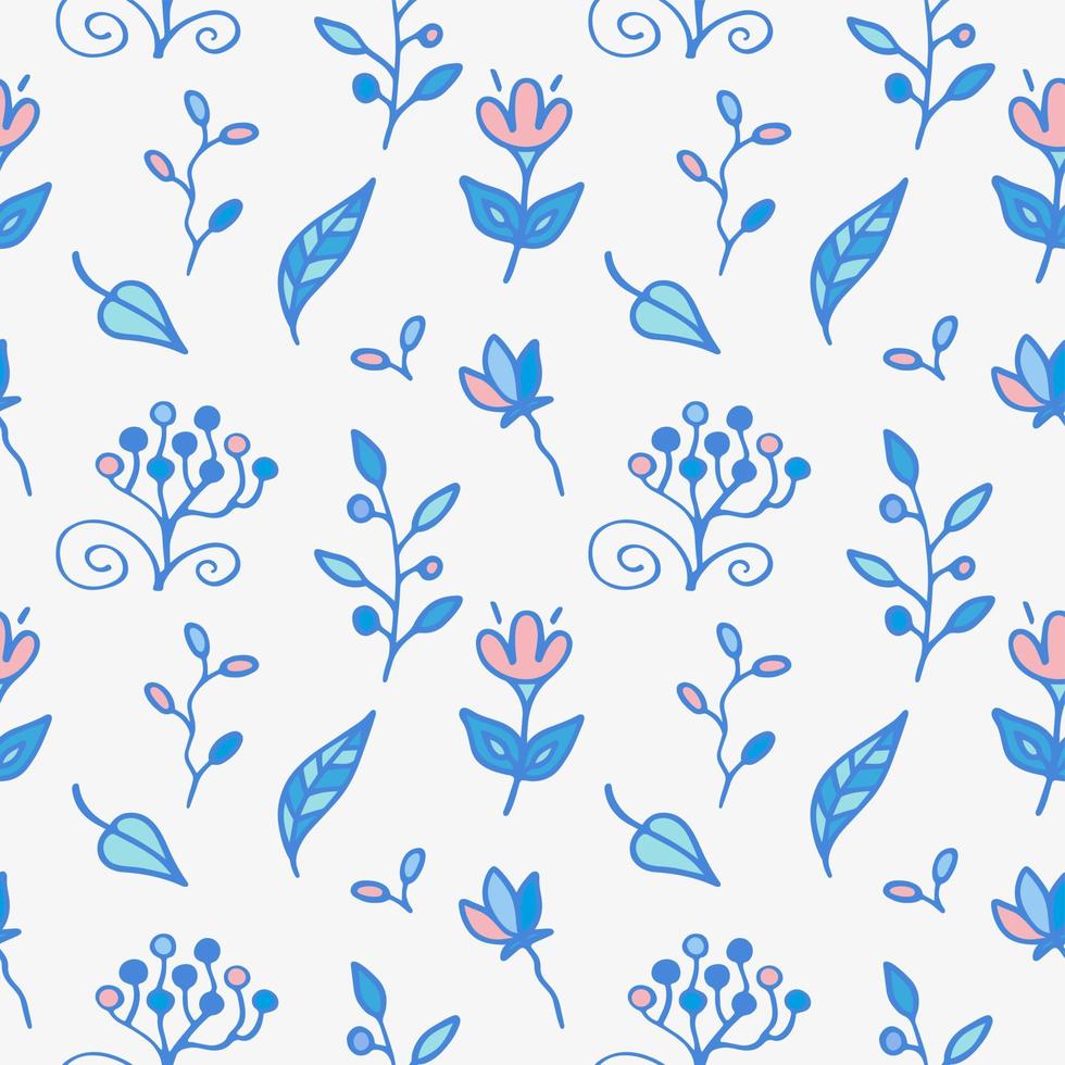 Seamless texture with floral background, vector pattern from flowers, wallpaper