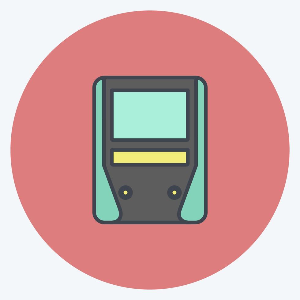 Icon Railway. suitable for education symbol. color mate style. simple design editable. design template vector. simple illustration vector