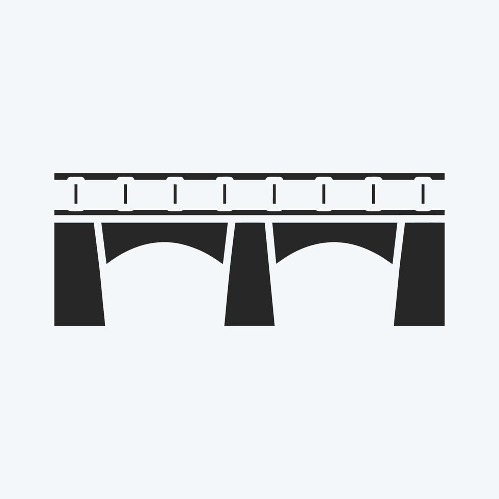 puente de iconos adecuado para el símbolo de la educación. estilo de glifo. diseño simple editable. vector de plantilla de diseño. ilustración sencilla