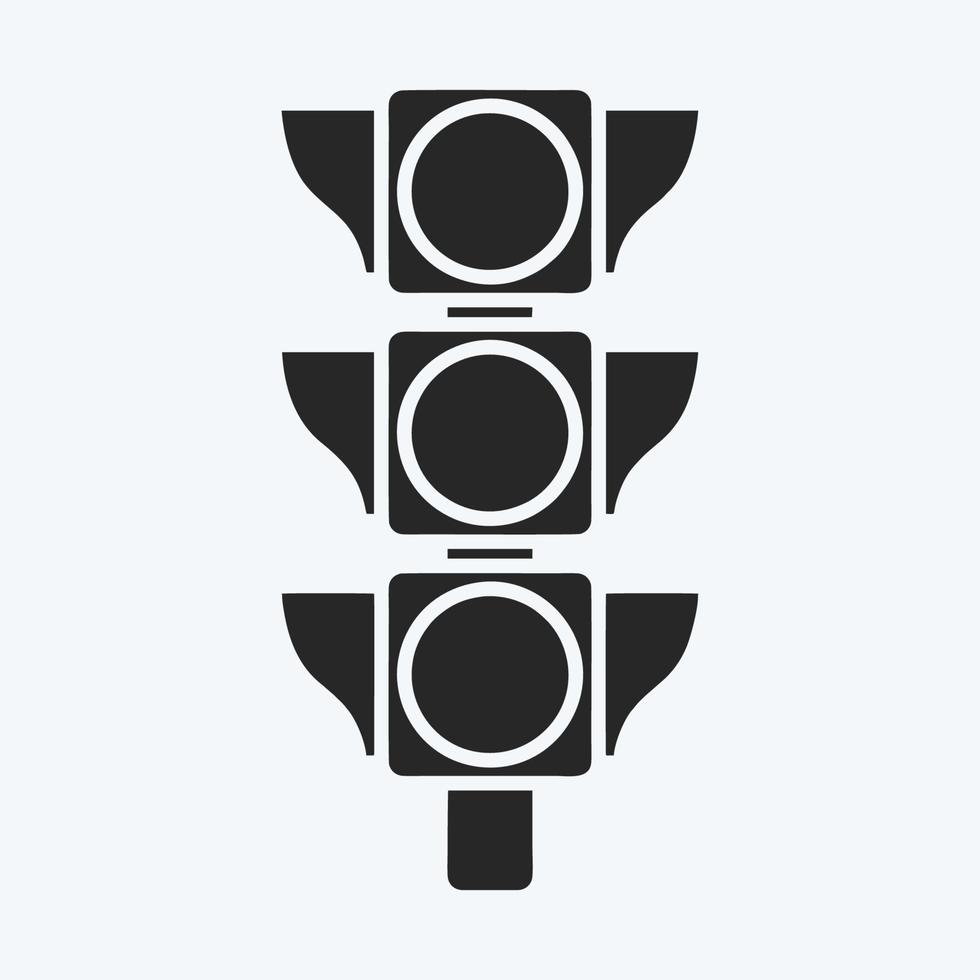 Icon Traffic Signal. suitable for education symbol. glyph style. simple design editable. design template vector. simple illustration vector