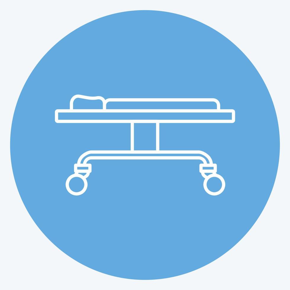 Icon Stretcher. suitable for education symbol. blue eyes style. simple design editable. design template vector. simple illustration vector