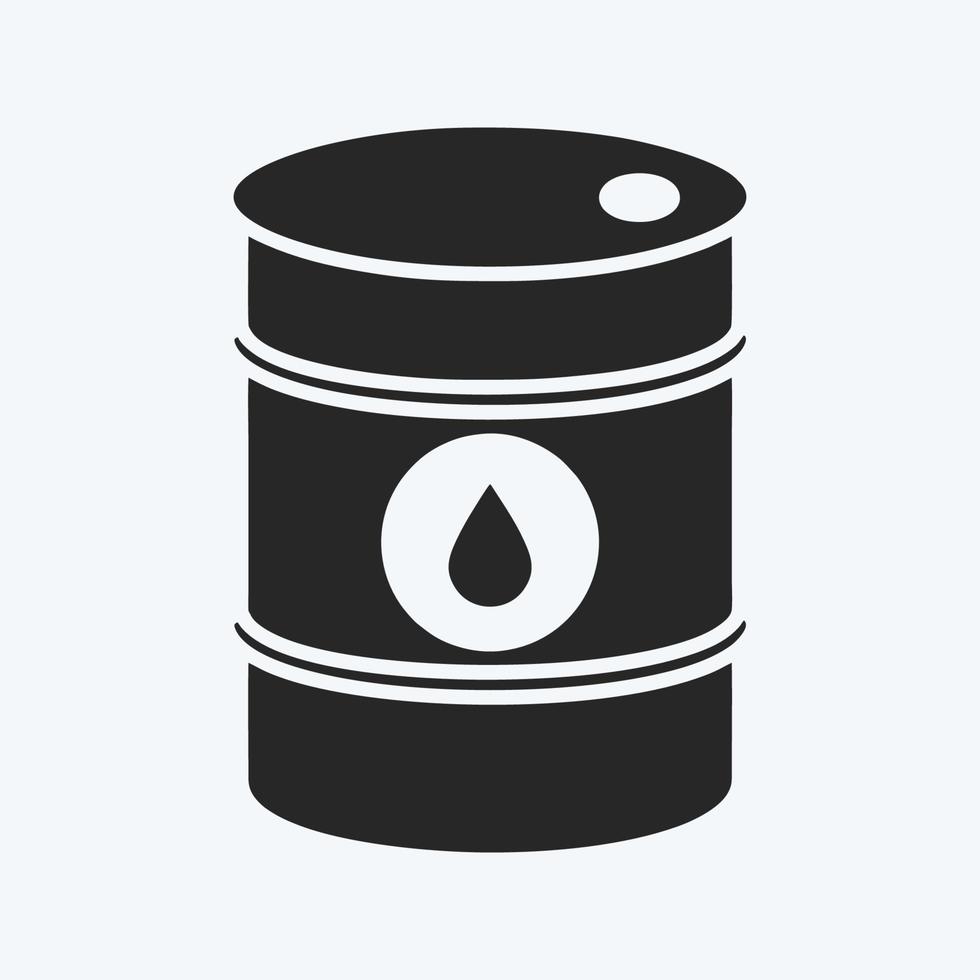 Icon Oil Barrel. suitable for education symbol. glyph style. simple design editable. design template vector. simple illustration vector