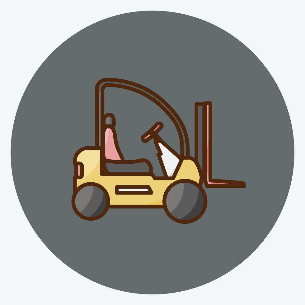 Icon Lifter Truck. suitable for education symbol. flat style. simple design editable. design template vector. simple illustration vector