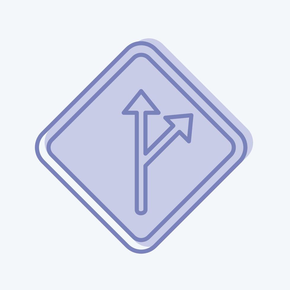 Icon Deviation Sign. suitable for education symbol. two tone style. simple design editable. design template vector. simple illustration vector