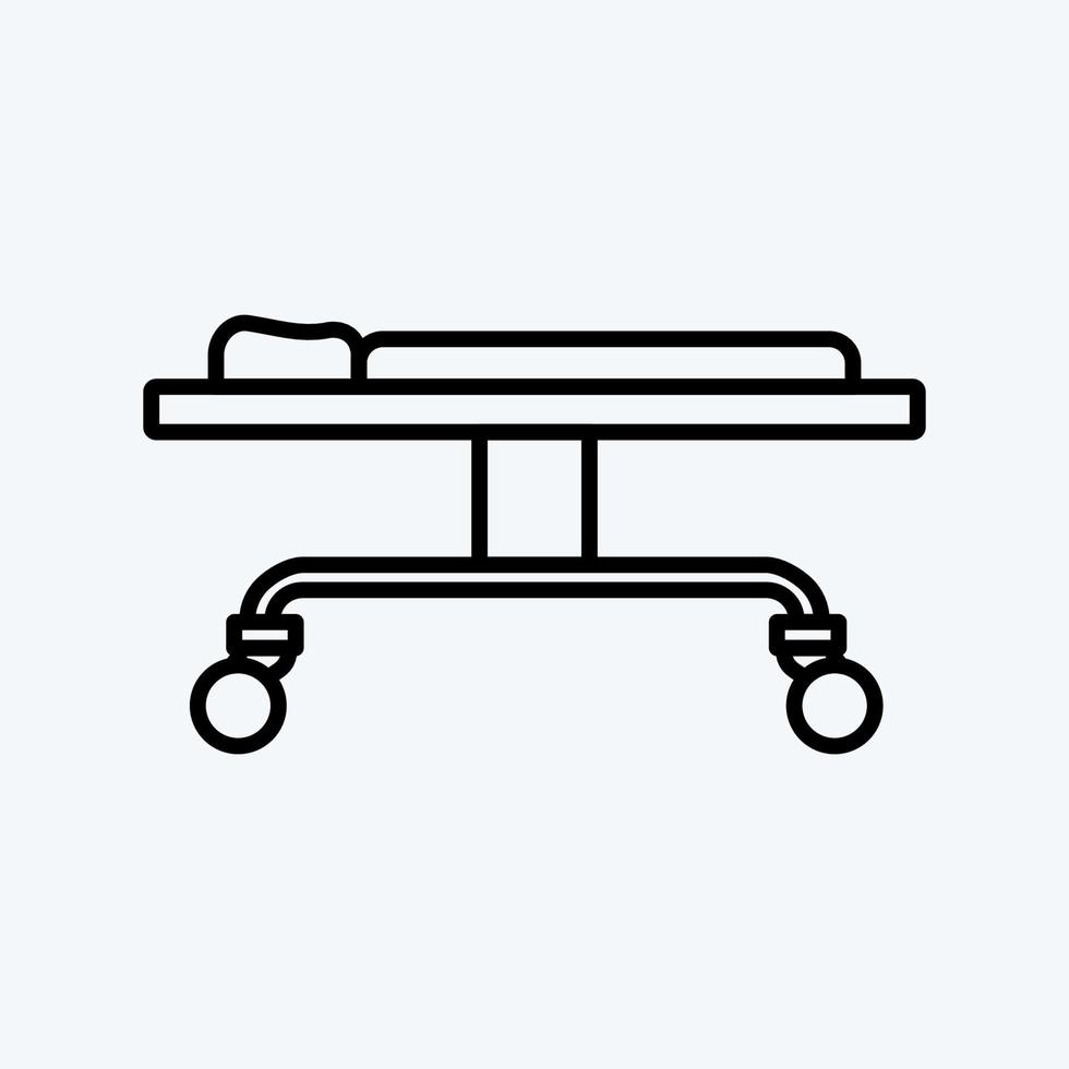 Icon Stretcher. suitable for education symbol. line style. simple design editable. design template vector. simple illustration vector