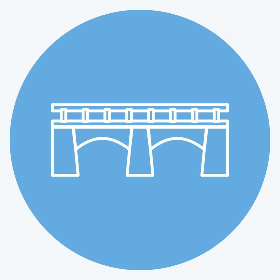 puente de iconos adecuado para el símbolo de la educación. estilo de ojos azules. diseño simple editable. vector de plantilla de diseño. ilustración sencilla