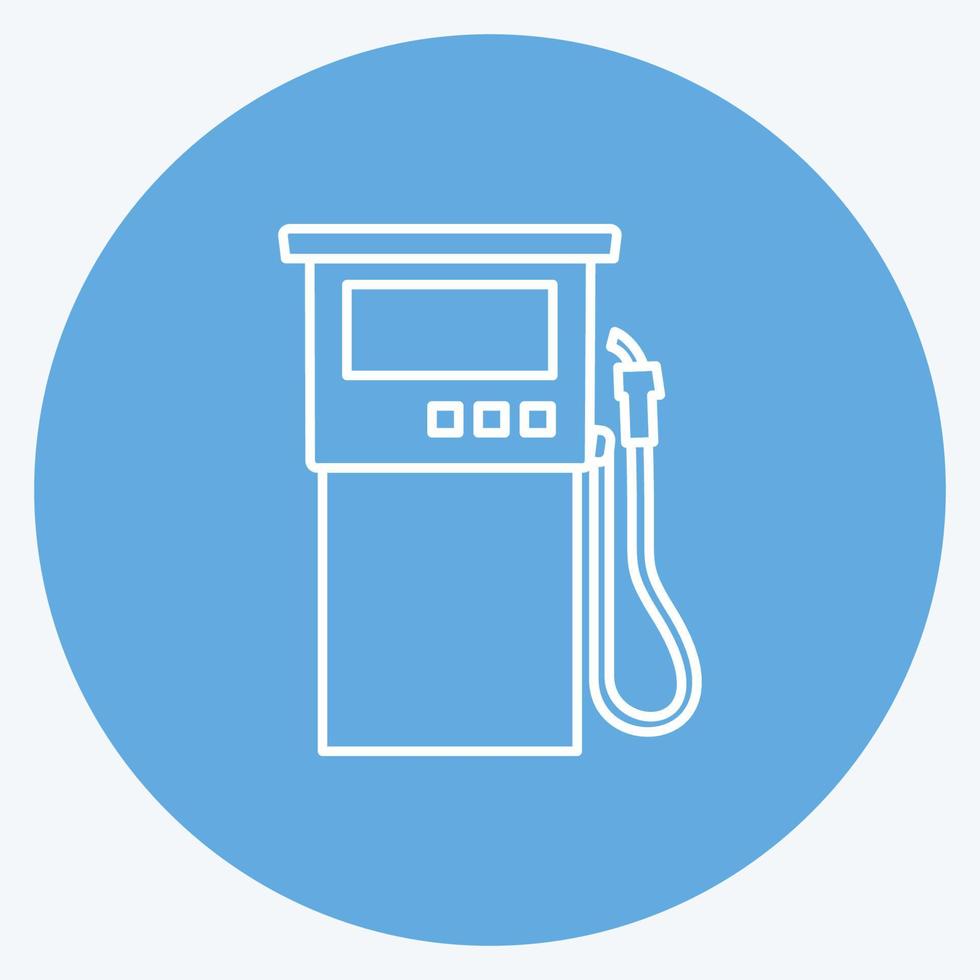 Icon Petrol Pump. suitable for education symbol. blue eyes style. simple design editable. design template vector. simple illustration vector