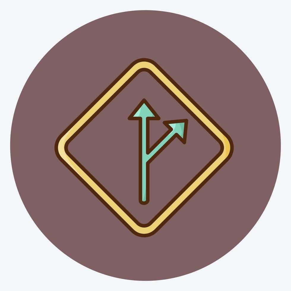 Icon Deviation Sign. suitable for education symbol. flat style. simple design editable. design template vector. simple illustration vector