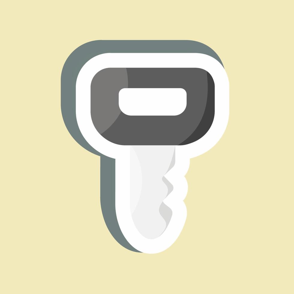 Sticker Key. suitable for education symbol. simple design editable. design template vector. simple illustration vector