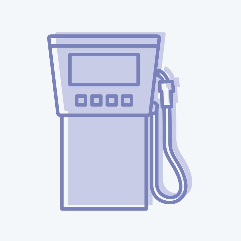 servicio de gasolinera de icono. adecuado para el símbolo de la educación. estilo de dos tonos. diseño simple editable. vector de plantilla de diseño. ilustración sencilla