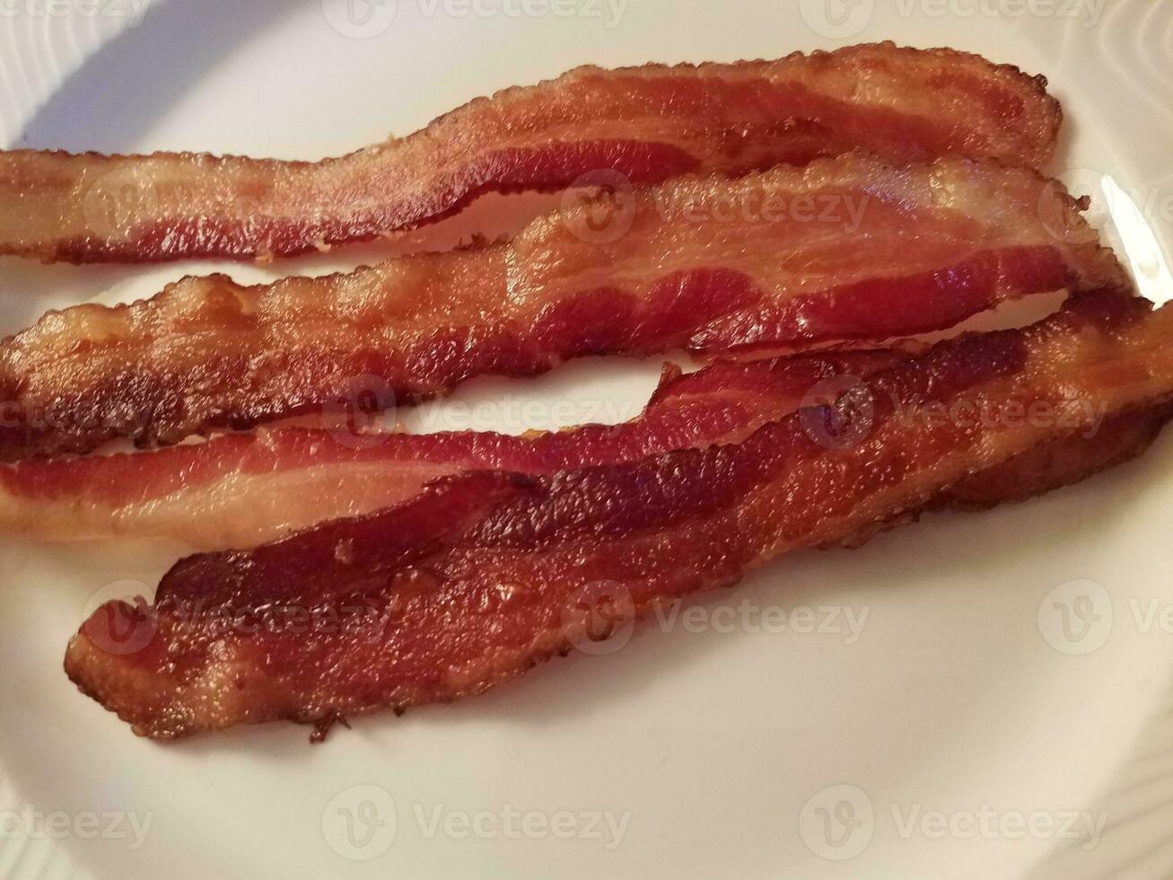 several slices of bacon photo