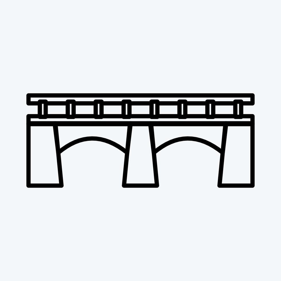 Icon Bridge. suitable for education symbol. line style. simple design editable. design template vector. simple illustration vector