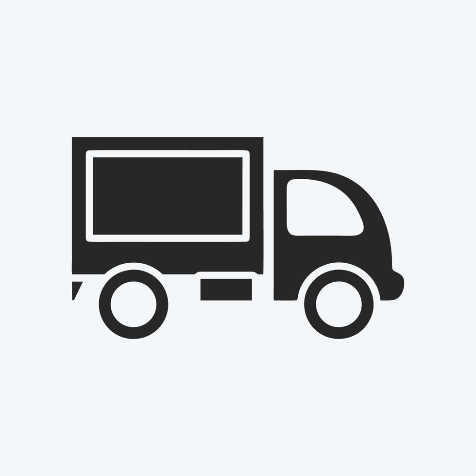 Icon Truck. suitable for education symbol. glyph style. simple design editable. design template vector. simple illustration vector