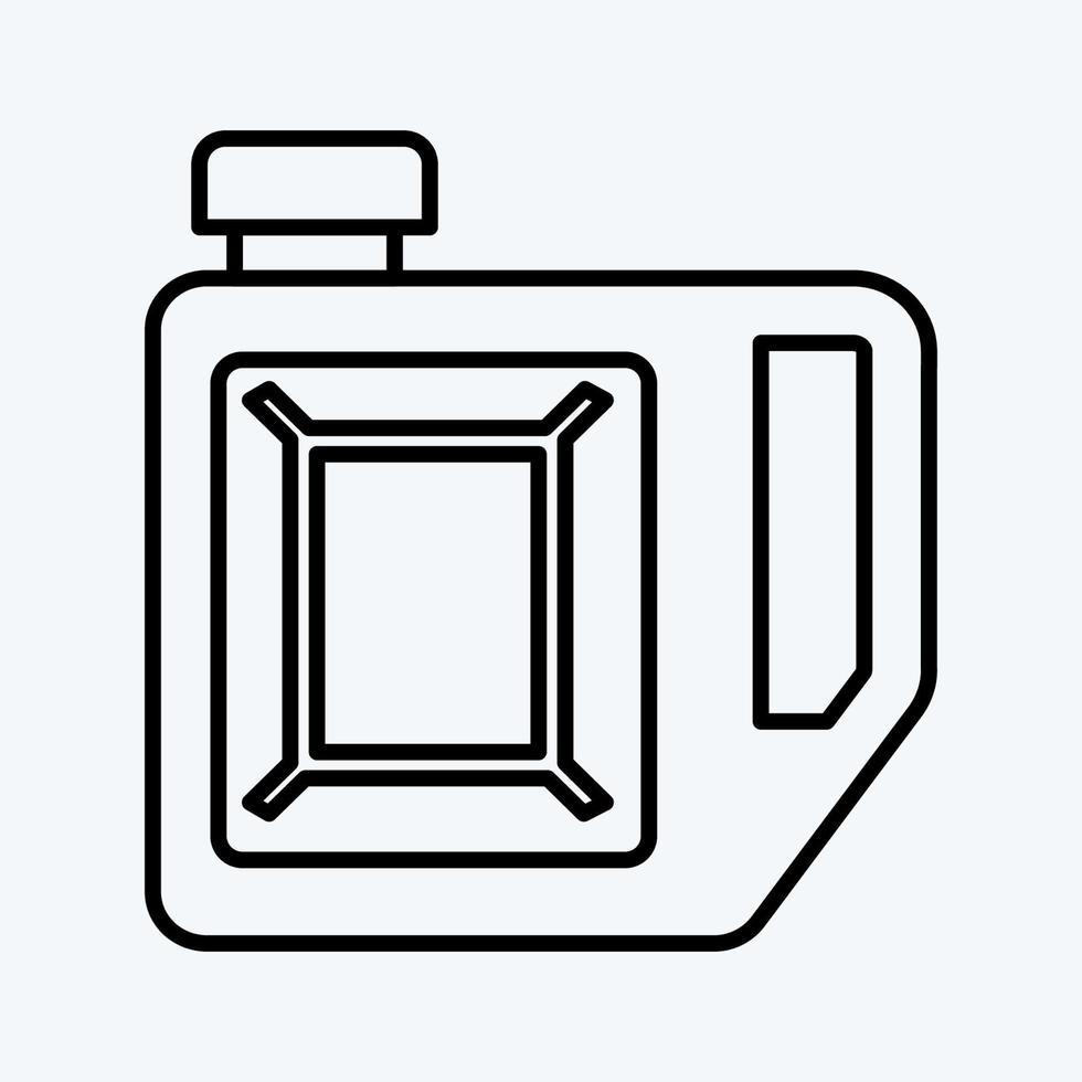 icono de lata de gasolina. adecuado para el símbolo de la educación. estilo de línea diseño simple editable. vector de plantilla de diseño. ilustración sencilla