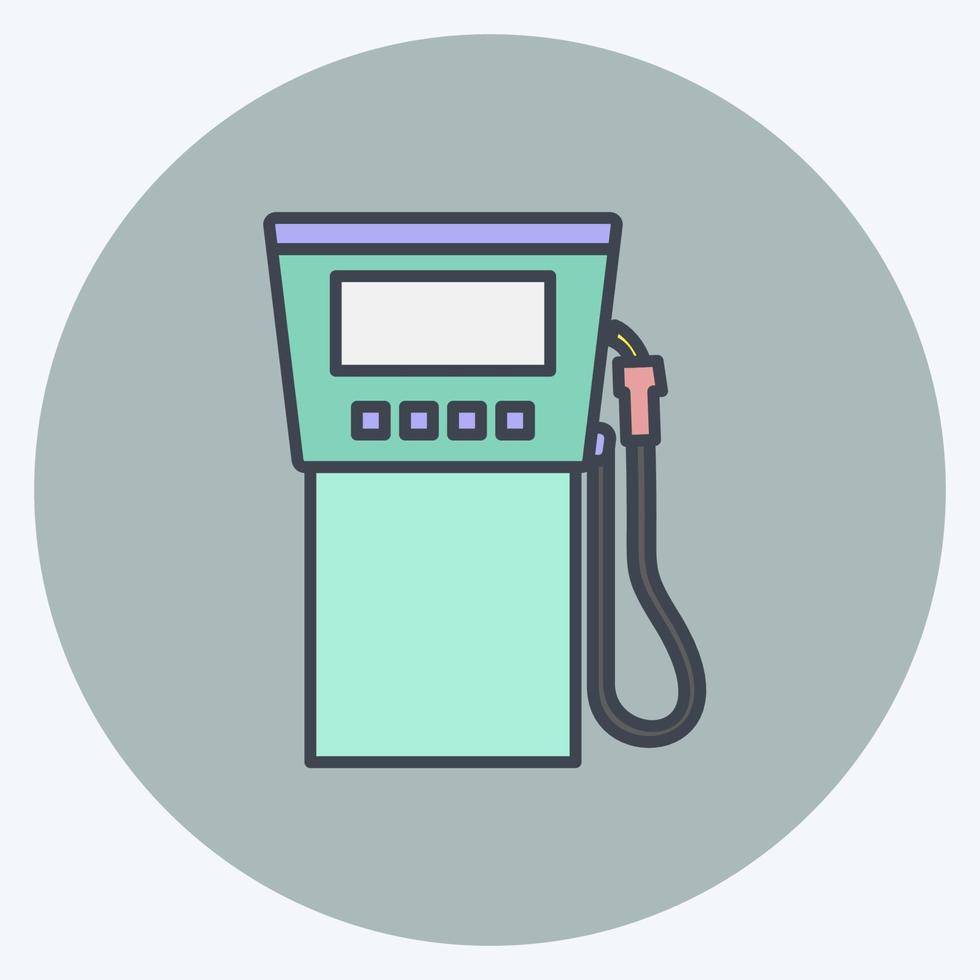 Icon Gas Station Service. suitable for education symbol. color mate style. simple design editable. design template vector. simple illustration vector