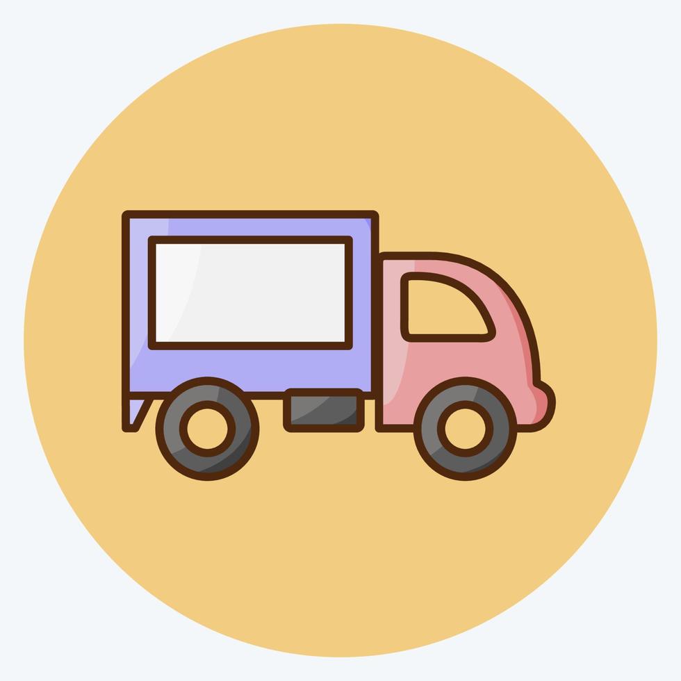 Icon Truck. suitable for education symbol. flat style. simple design editable. design template vector. simple illustration vector