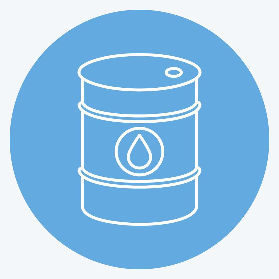 Icon Oil Barrel. suitable for education symbol. blue eyes style. simple design editable. design template vector. simple illustration vector
